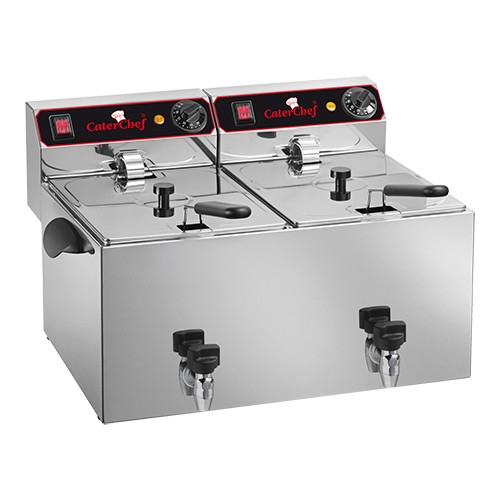 Caterchef Friteuse 2x9L + Vidange